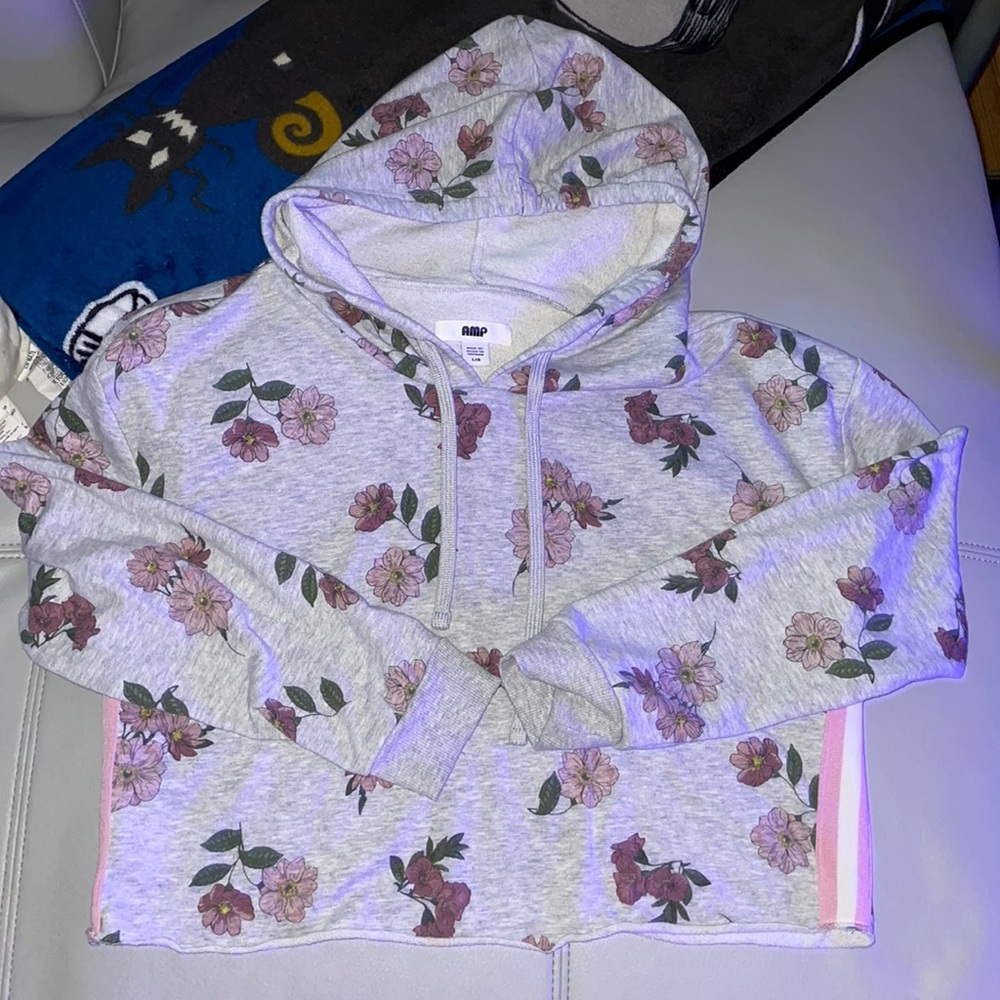 Amp cropped hoodie sz L✨